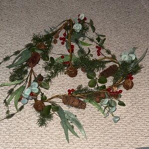 Festive Green and Red Holiday Garland